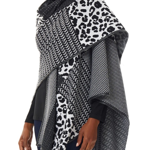 Ming Wang wrap sweater open poncho plus size one size fits all - Picture 3 of 7